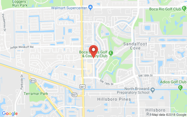 Google map image of location SW Sandalfoot Blvd, Boca Raton, FL 33428, USA